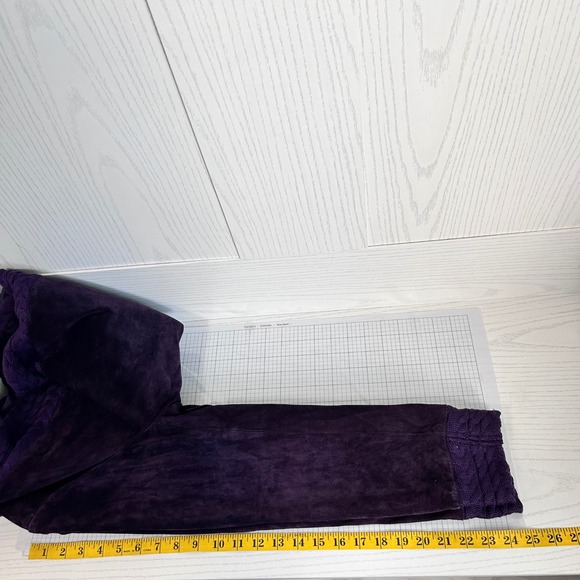 Coldwater Creek Suede Leather Jacket Women Medium Purple Lagenlook Whimsigoth - Picture 6 of 12